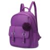 Рюкзак кожаный OrsOro женский на молнии с одним отделением DW-836/2 фиолетовый - Рюкзак кожаный OrsOro женский на молнии с одним отделением DW-836/2 фиолетовый