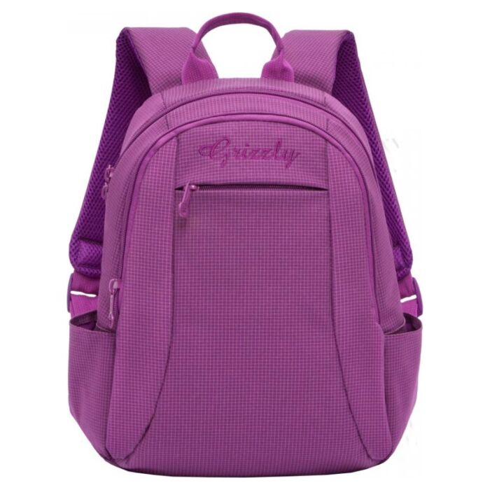 Рюкзак молодежный GRIZZLY для девочек с укрепленной спинкой RL-859-3/1 фиолетовый 