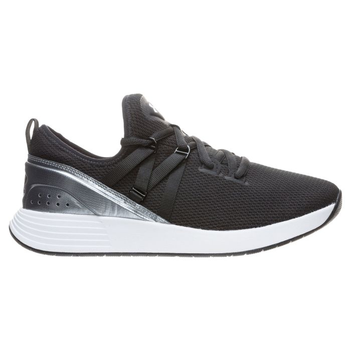 Кроссовки женские Under Armour Ua W Breathe Trainer Black / Metallic Steel / White 3020282-002 низкие текстильные черные 