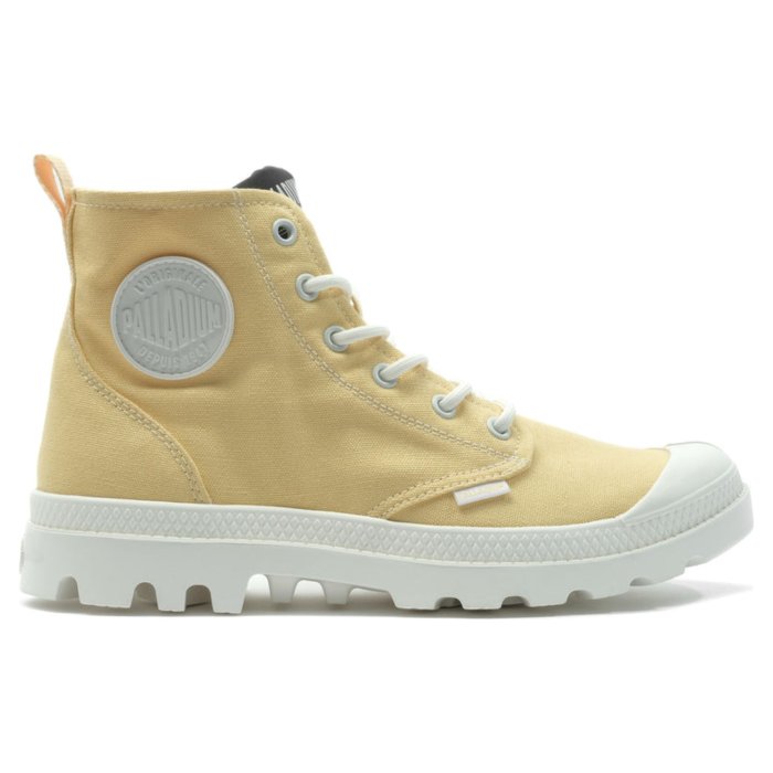 Ботинки Palladium Pampa Blanc 78882-715 текстильные светло-желтые 