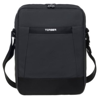 Сумка Torber мужская через плечо T8000 серая
