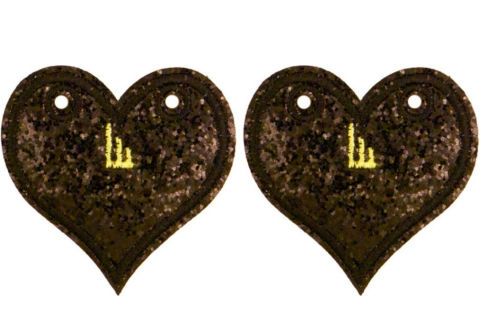 Аксессуары для кед крылья усы Sunset Black Sparkle Lace 12101 черные