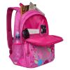 Школьный рюкзак GRIZZLY для девочек c анатомической спинкой и двумя отделениями RG-966-1/1 розовый - Школьный рюкзак GRIZZLY для девочек c анатомической спинкой и двумя отделениями RG-966-1/1 розовый