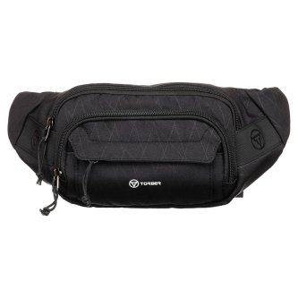 Сумка на пояс Torber T9424‑3B черная