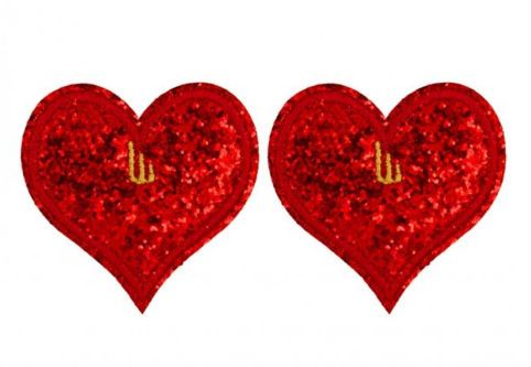 Аксессуары для кед крылья сердца Sunset Red Sparkle Lace 12102 красные