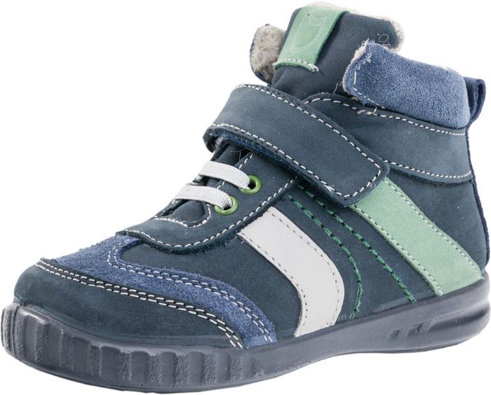 Детские кожаные ботинки Котофей 152162-31 для мальчиков синие 
