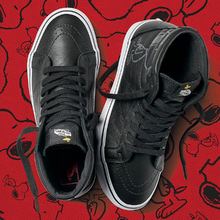 Кожаные кеды Vans UA SK8-HI REISSUE PEANUTS VA2XSBQX5 черные 