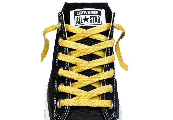 Шнурки converse (конверс) Low-Top Replacement желтые 114 см (на 12-14 отверстий) &nbsp;длина 114 см