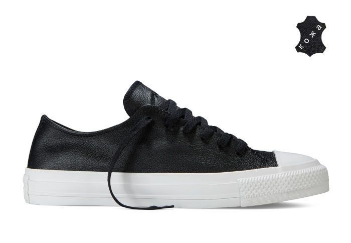 Кожаные кеды Converse (конверс) Chuck Taylor All Star Sawyer 146978 черные 