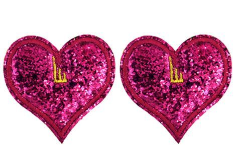 Аксессуары для кед крылья сердце Sunset Fushia Sparkle Lace 12103 фиолетовые