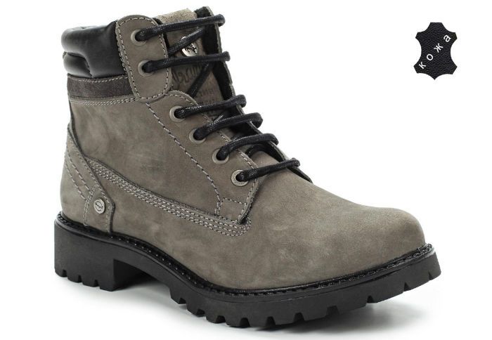 Зимние женские ботинки Wrangler Creek Nubuck Fur WL172500-55 серые 