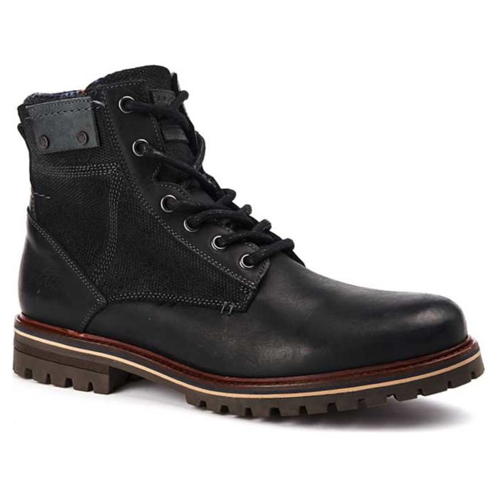 Ботинки мужские Bullboxer 980K85508E Black кожаные черные 