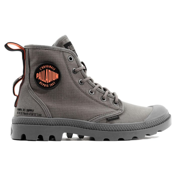 Ботинки Palladium Pampa Hi Supply Rs 78881-043 текстильные серые 