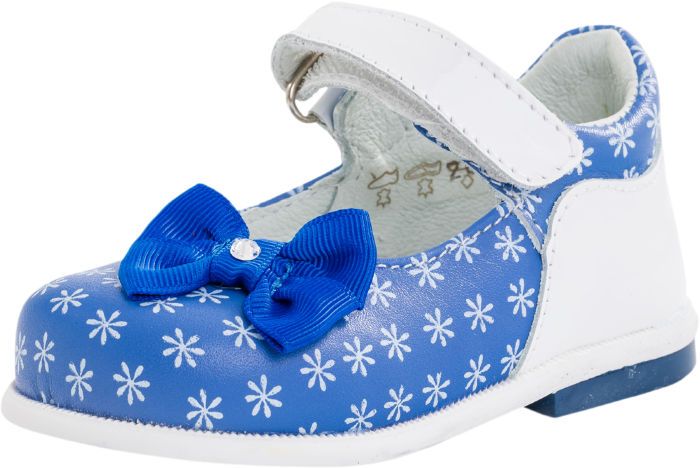 Детские кожаные туфли Котофей 132095-21 для девочек синие 