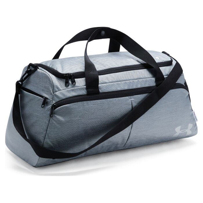 Сумка спортивная Under Armour Undeniable Duffle Small (42 л) женская водонепроницаемая с карманом для обуви серая 1306405-001 