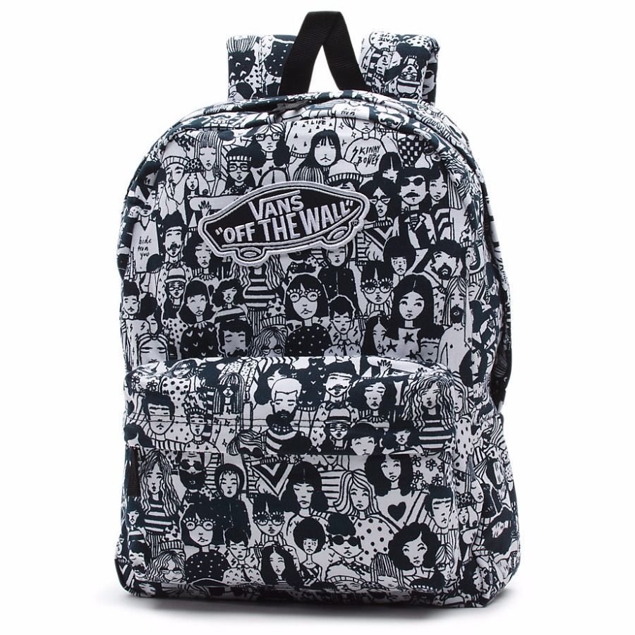 Vans realm backpack black 2025
