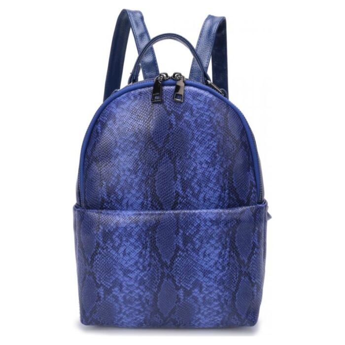 Рюкзак кожаный OrsOro DW-811/4 женский на молнии с одним отделением фиолетовый 