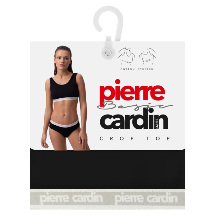 Топ женский Pierre Cardin спортивный укороченный PC17005 черный 