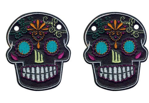 Аксессуары для кед крылья череп Sugar Skull Black Lace 11006 черные