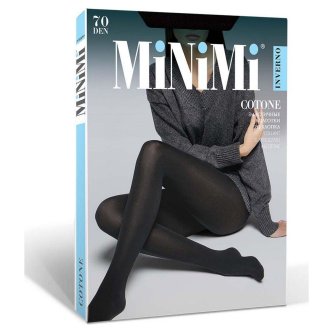 Колготки женские MINIMI черные COTONE 250 NERO