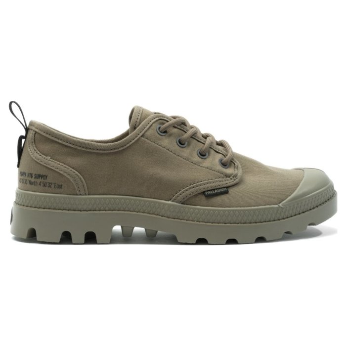 Ботинки Palladium Pampa Ox Htg Supply 77358-308 текстильные серо-зеленые 