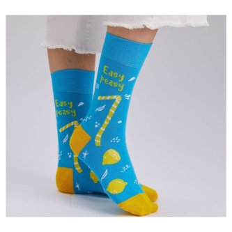 Носки St. Friday Изи Пизи, Лемон Сквизи, 22-1361-03 хлопковые голубые