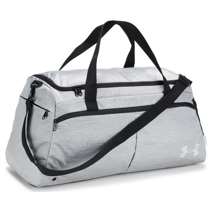 Сумка спортивная Under Armour Undeniable Duffle Medium (56 л) женская водонепроницаемая с карманом для обуви серая 1306406-001 