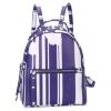 Рюкзак кожаный OrsOro женский на молнии с одним отделением DW-838/5 фиолетовый - белый - Рюкзак кожаный OrsOro женский на молнии с одним отделением DW-838/5 фиолетовый - белый
