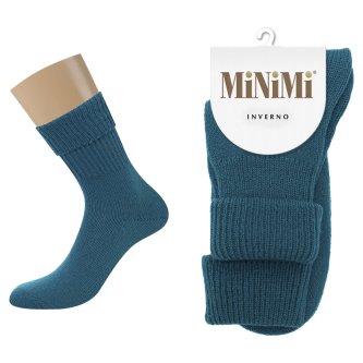 Носки женские Minimi Inverno 3301 Verde Foresta шерстяные зеленые