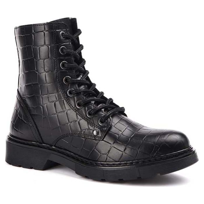 Ботинки женские Bullboxer 875M82701GA Black кожаные черные 