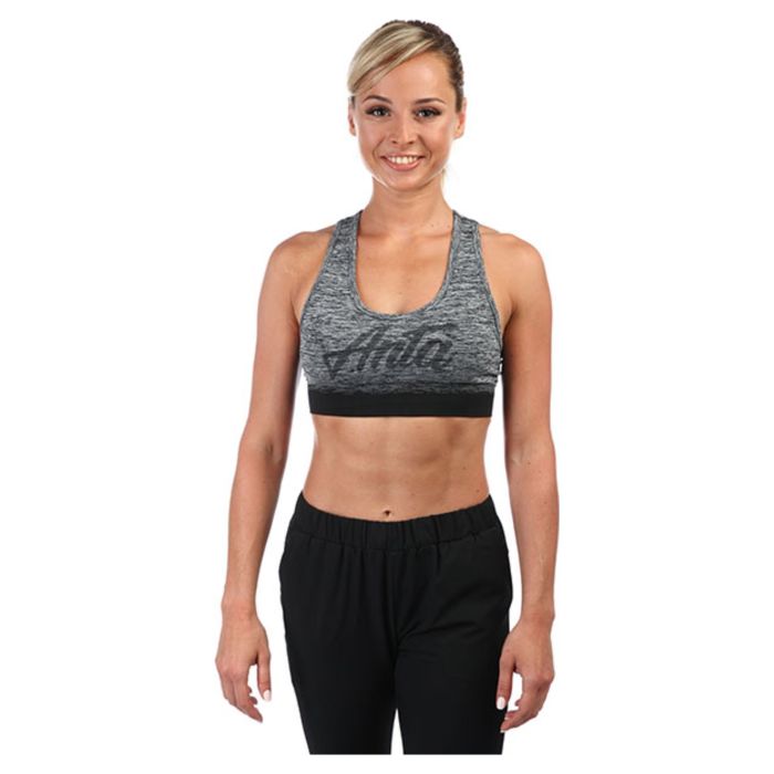 Бра женское Anta 86837107-3 спортивное сильная поддержка серое 