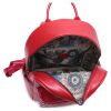 Рюкзак кожаный OrsOro DW-813/3 женский на молнии с одним отделением красный - Рюкзак кожаный OrsOro DW-813/3 женский на молнии с одним отделением красный