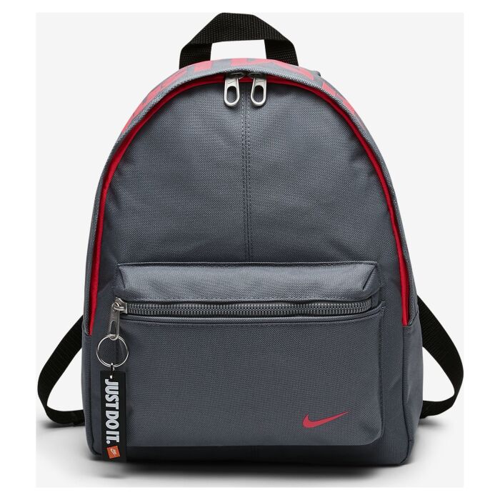 Детский рюкзак Nike Kids Classic (9 л) мини с одним отделением на молнии серый 