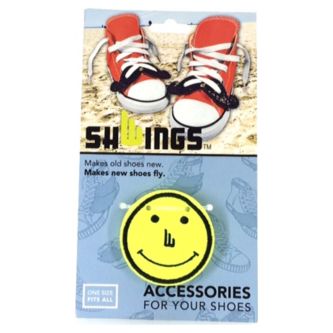 Аксессуары для кед крылья смайл Smiley Yellow Lace 11202 желтые