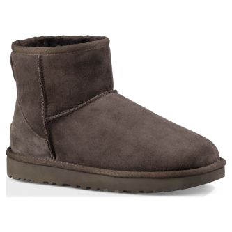 Низкие угги UGG Classic Mini Ii 1016222_CHO замшевые зимние с мехом коричневые