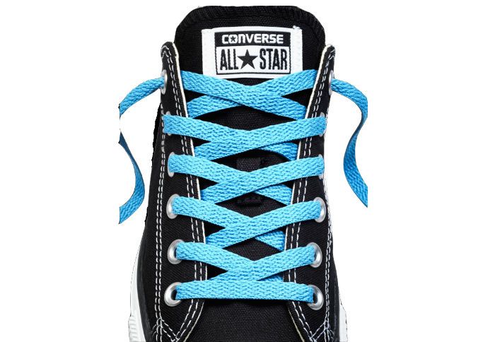 Шнурки converse (конверс) Low-Top Replacement ярко-голубые 137 см (на 14-16 отверстий) &nbsp;длина 137 см