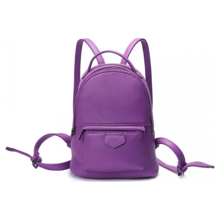 Рюкзак кожаный OrsOro DW-841/2 женский на молнии с одним отделением светло-фиолетовый 