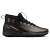 Кроссовки для баскетбола мужские Under Armour Ua Lockdown 3/ Charcoal / Charcoal 3020622-001 высокие баскетбольные черные - Кроссовки для баскетбола мужские Under Armour Ua Lockdown 3/ Charcoal / Charcoal 3020622-001 высокие баскетбольные черные