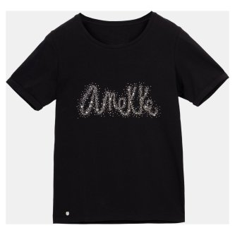 Футболка женская Anekke 38281-207 черная с принтом