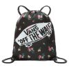 Сумка мешок Vans Benched Bag Satin Floral черная - Сумка мешок Vans Benched Bag Satin Floral черная