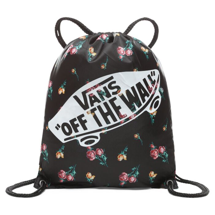 Сумка мешок Vans Benched Bag Satin Floral черная 