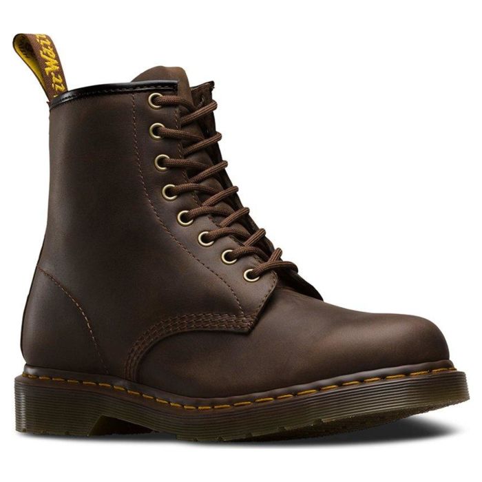 Ботинки Dr.Martens 1460 8 Eye Boot STANDARD 11822203 кожаные высокие классика коричневые 
