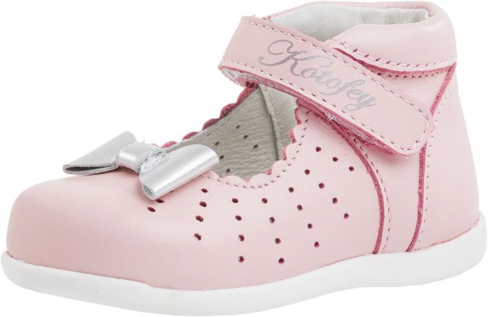 Детские кожаные туфли Котофей 132116-22 для девочек розовые 