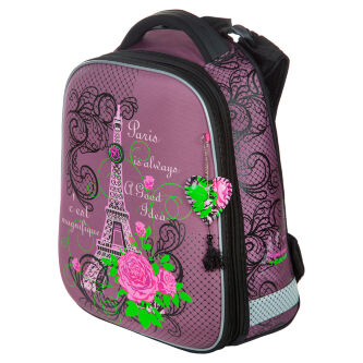Школьный рюкзак для девочек Hummingbird T88 c ортопедической спинкой фиолетовый