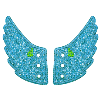 Аксессуары для кед крылья LACE Shwings A LA CARTE 10707 бирюзовые