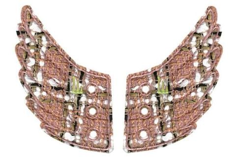 Аксессуары для кед крылья Chanel Pink Lace 11801 розовые