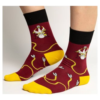 Носки St. Friday Гусь-Ударный, contest22-1296-11 хлопковые бордовые