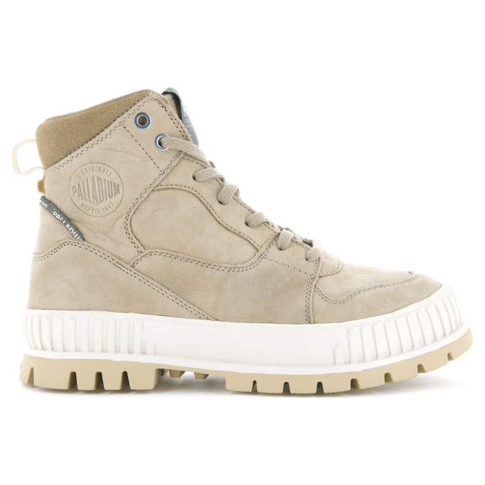 Ботинки женские Palladium Pallashock Hi SNK 98357-223 кожаные бежевые 