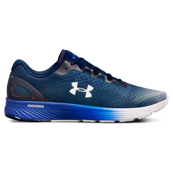 Кроссовки мужские Under Armour Ua Charged Bandit 4 Academy / Black / Royal 3020319-400 низкие текстильные синие 