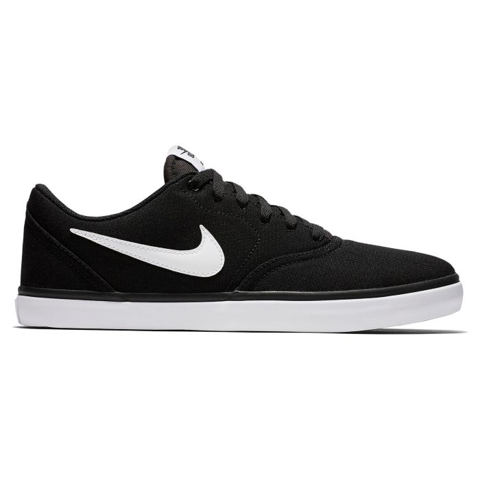 Кроссовки мужские Nike Sb Check Solarsoft Canvas Skateboarding Shoe 843896-001 текстильные черные 